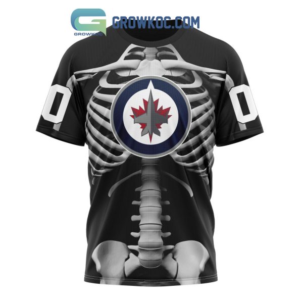 NHL Winnipeg Jets Special Skeleton Costume For Halloween Hoodie T Shirt