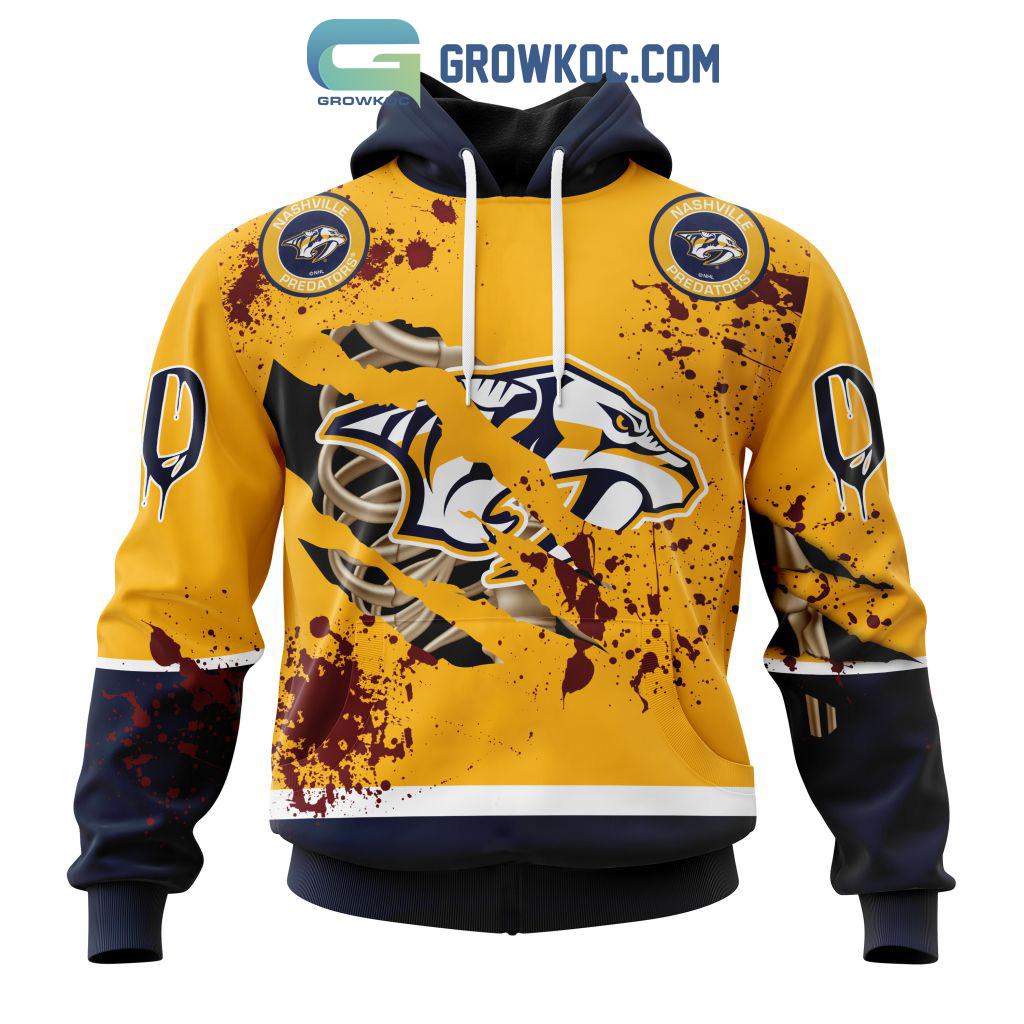 Nashville Predators NHL Special Jack Skellington Halloween Concepts Hoodie  T Shirt - Growkoc