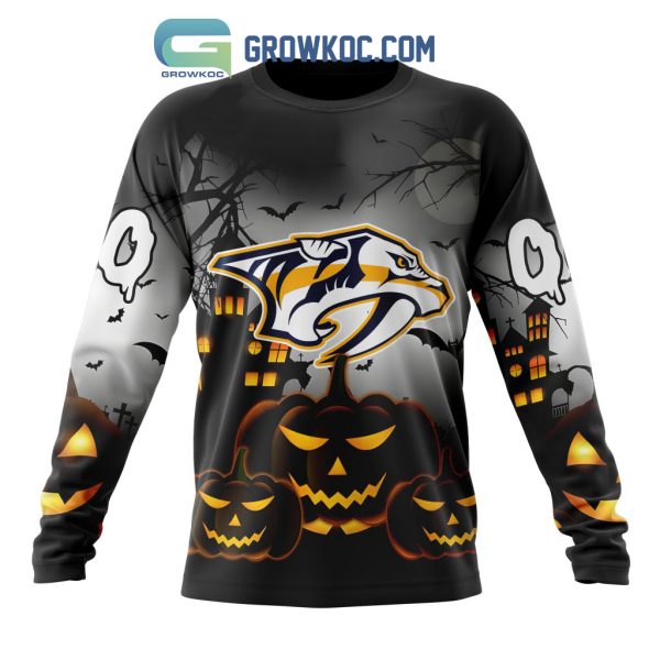 Nashville Predators NHL Special Pumpkin Halloween Night Hoodie T Shirt