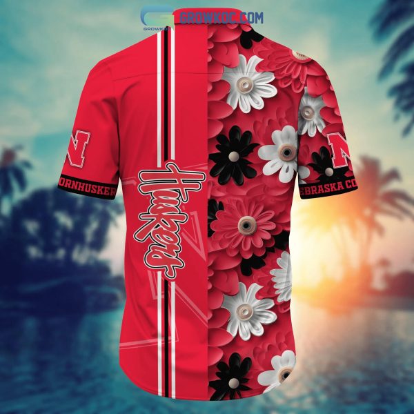 Nebraska Cornhuskers NCAA Flower Hawaiian Shirt