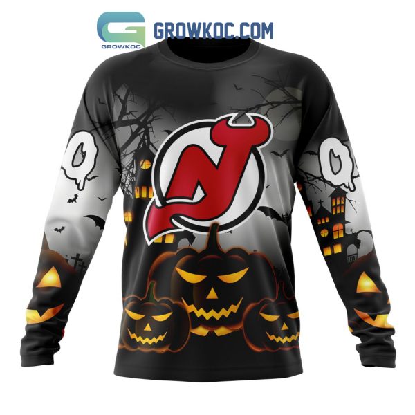New Jersey Devils NHL Special Pumpkin Halloween Night Hoodie T Shirt