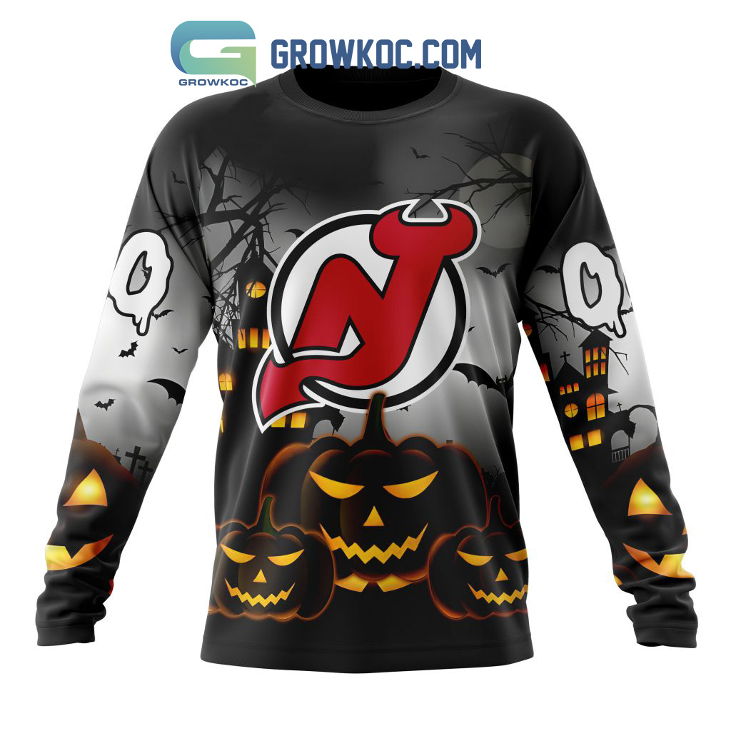 New Jersey Devils NHL Special Pumpkin Halloween Night Hoodie T Shirt -  Growkoc