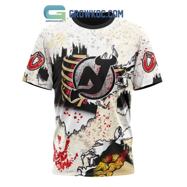 New Jersey Devils NHL Special Zombie Style For Halloween Hoodie T Shirt