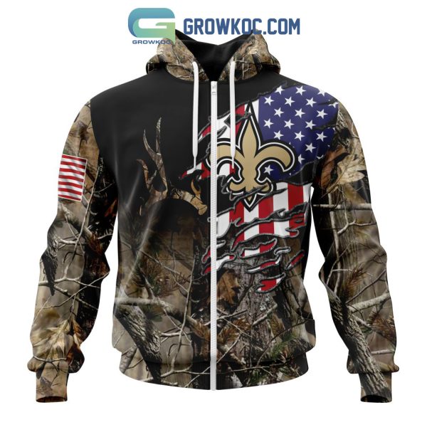 New Orleans Saints NFL Special Camo Realtree Hunting Personalized Hoodie T Shirt