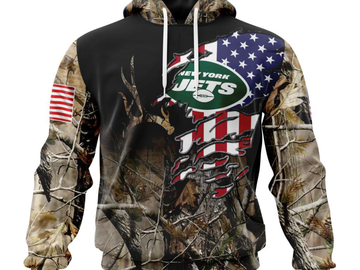 New York Jets NFL Special Camo Realtree Hunting Personalized Hoodie T Shirt  - Growkoc