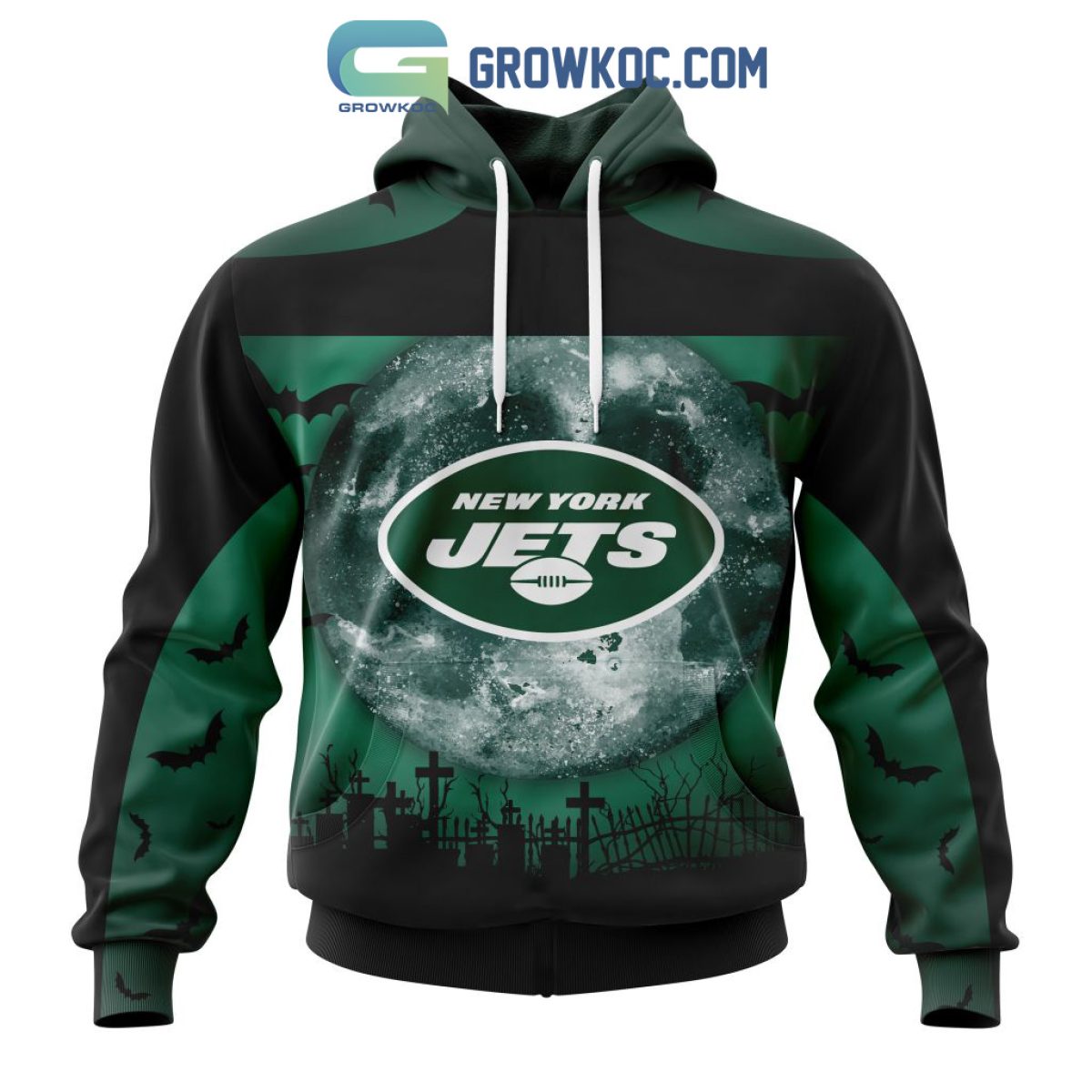 Majestic, Shirts, Ny Jets Majestic Mens 4 Zip Pullover Size Large