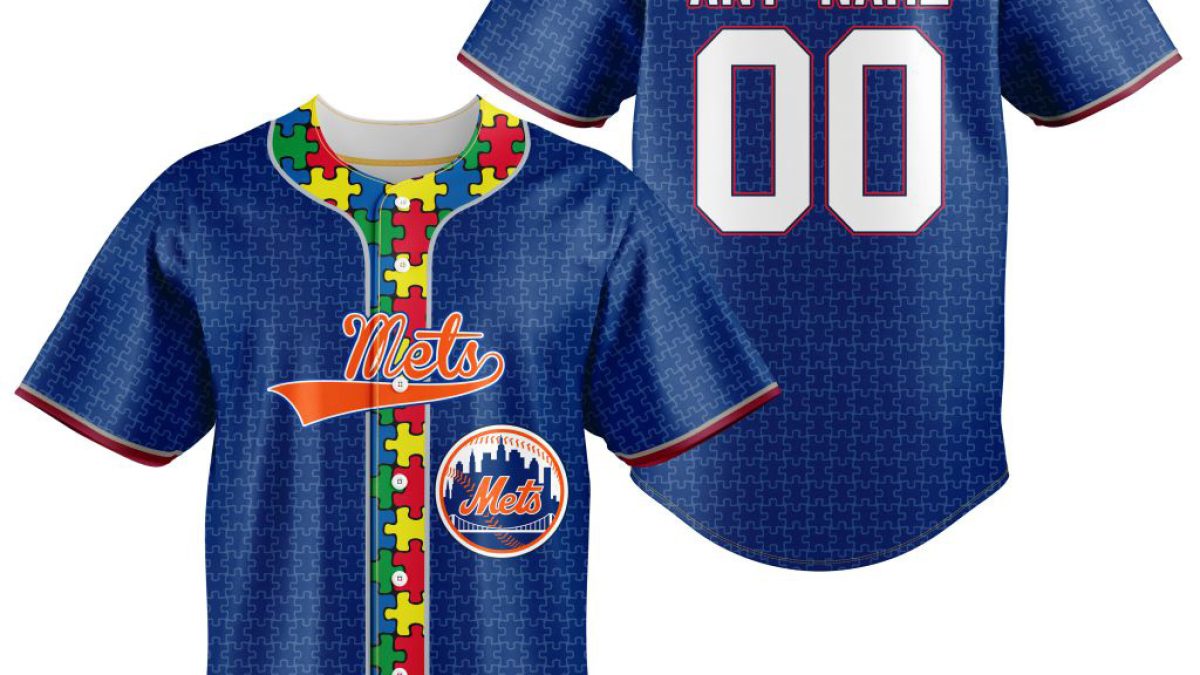 New York Mets MLB Fearless Against Autism Personalized Baseball Jersey -  Growkoc