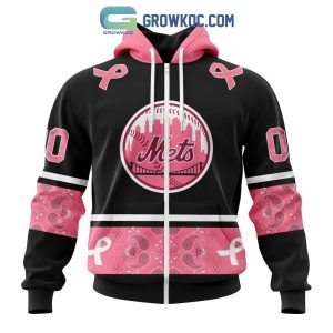New York Mets MLB In Classic Style With Paisley In October We Wear Pink Breast Cancer Hoodie T Shirt