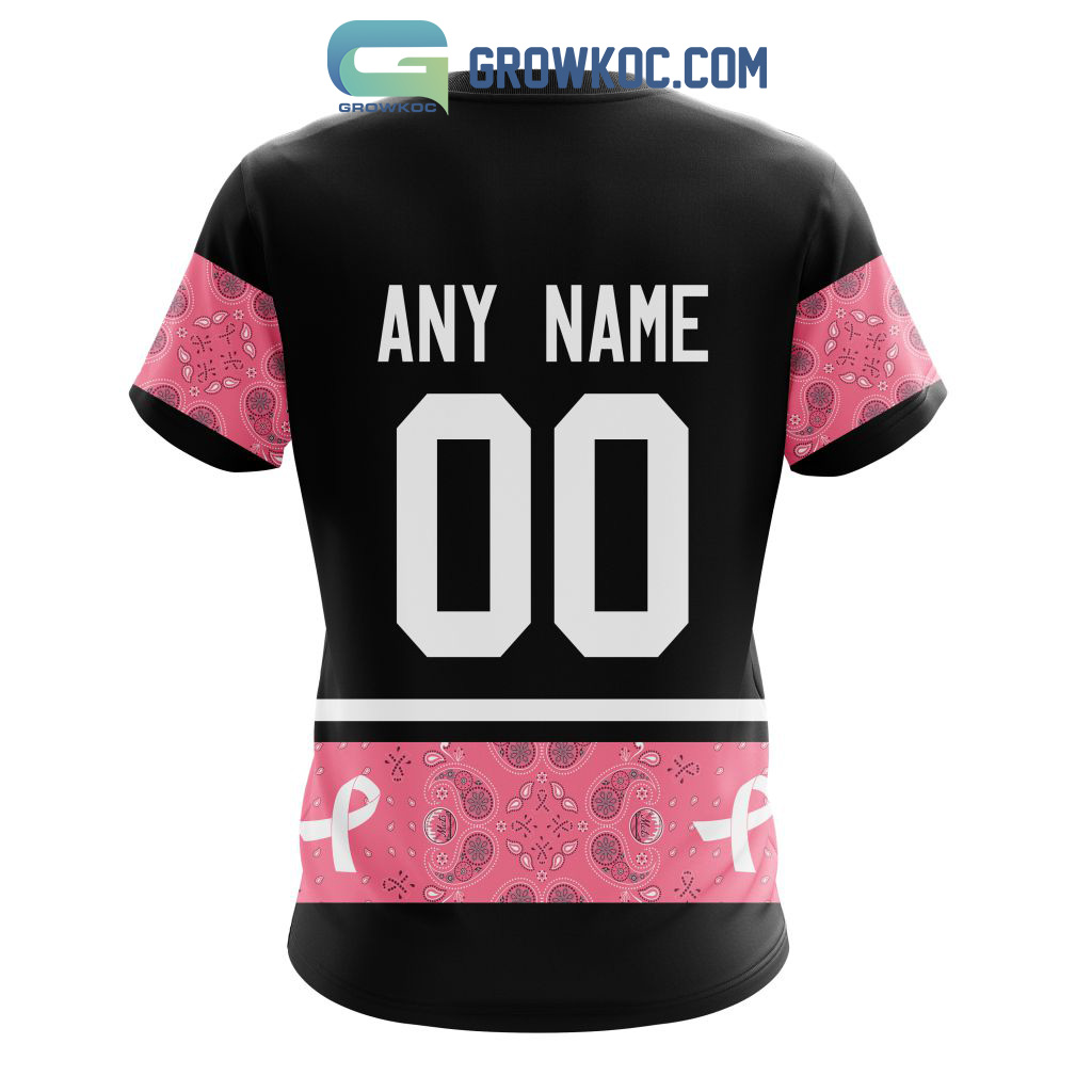 MLB New York Mets Custom Name Number Pink Breast Cancer Sweatshirt