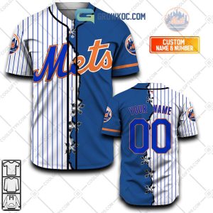 New York Mets MLB Personalized Mix Baseball Jersey