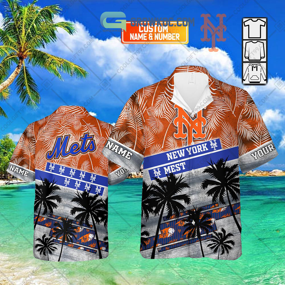 New York Mets MLB Personalized Palm Tree Hawaiian Shirt - Growkoc