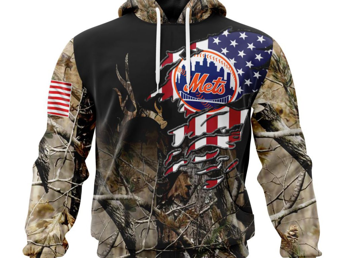 New York Mets MLB Personalized Hunting Camouflage Hoodie T Shirt