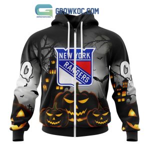 New York Rangers NHL Special Pumpkin Halloween Night Hoodie T Shirt