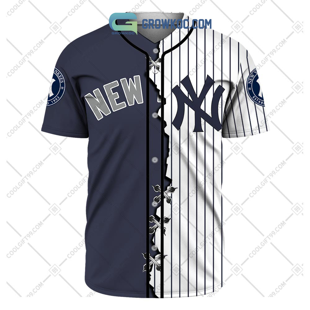 New York Yankees MLB Personalized Mix Baseball Jersey - Growkoc