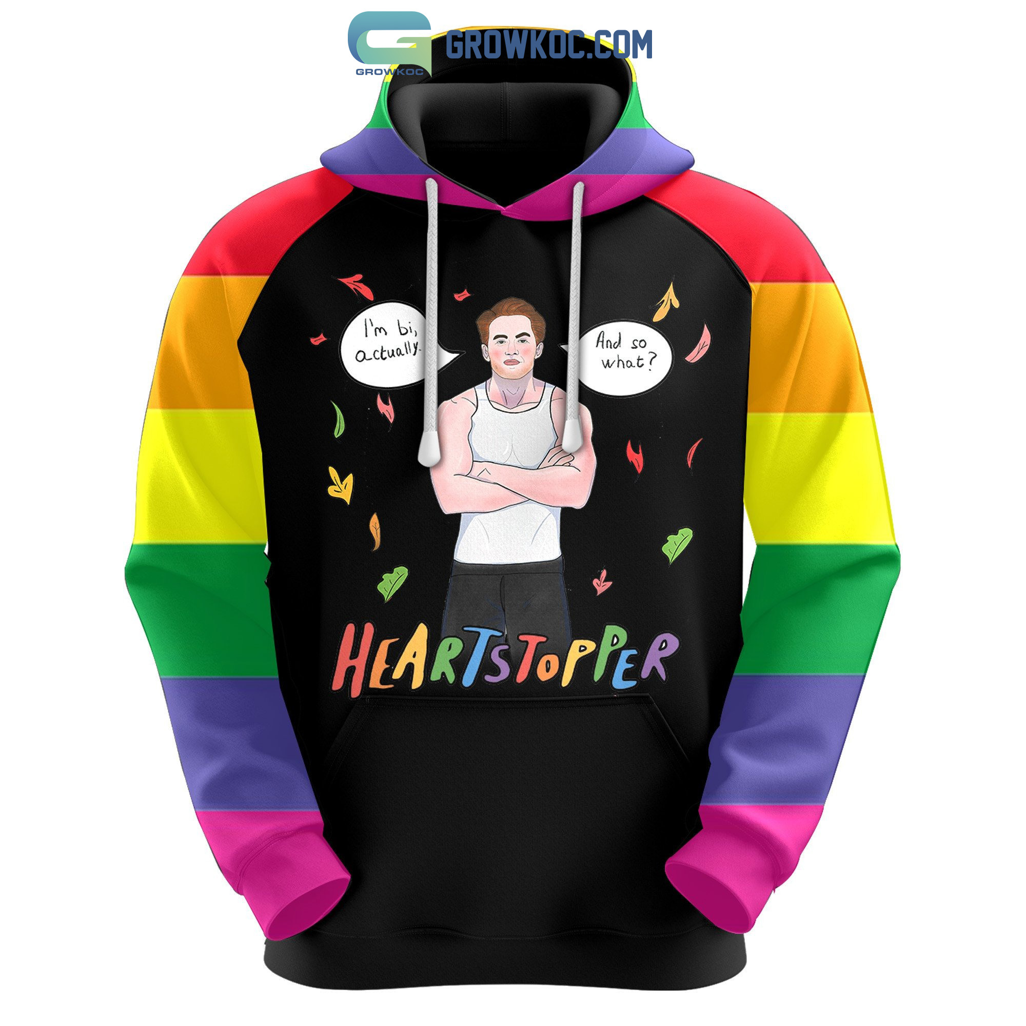 Nick Nelson Heartstopper I'm Bi Actually And So What Hoodie Leggings Set