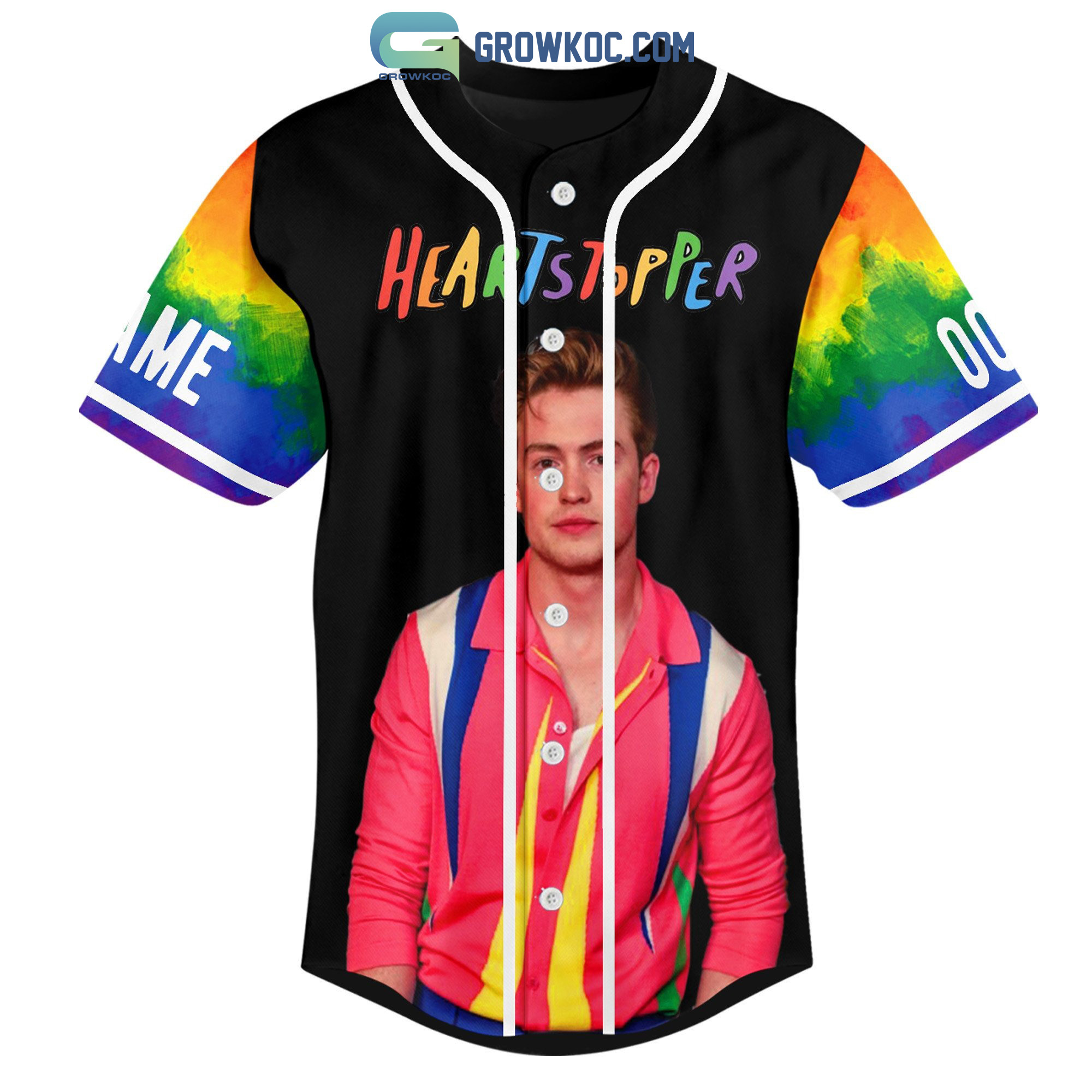 Nick Nelson Heartstopper I'm Bi Actually And So What Personalized Baseball Jersey
