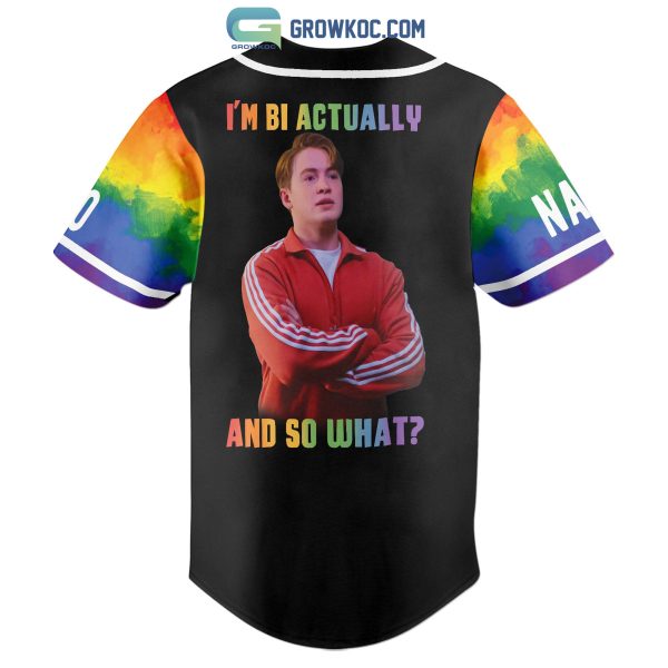 Nick Nelson Heartstopper I’m Bi Actually And So What Personalized Baseball Jersey