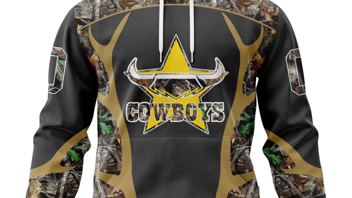 North Queensland Cowboys AOP NRL Custom Number And Name 3D Hoodie