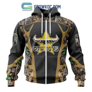 North Queensland Cowboys NRL Special Camo Hunting Personalized Hoodie T Shirt
