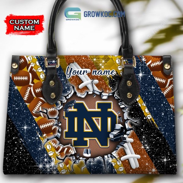 Notre Dame Fighting Irish Personalized Diamond Design Women Handbags and Woman Purse Wallet