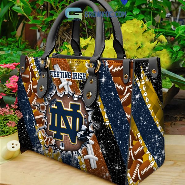 Notre Dame Fighting Irish Personalized Diamond Design Women Handbags and Woman Purse Wallet