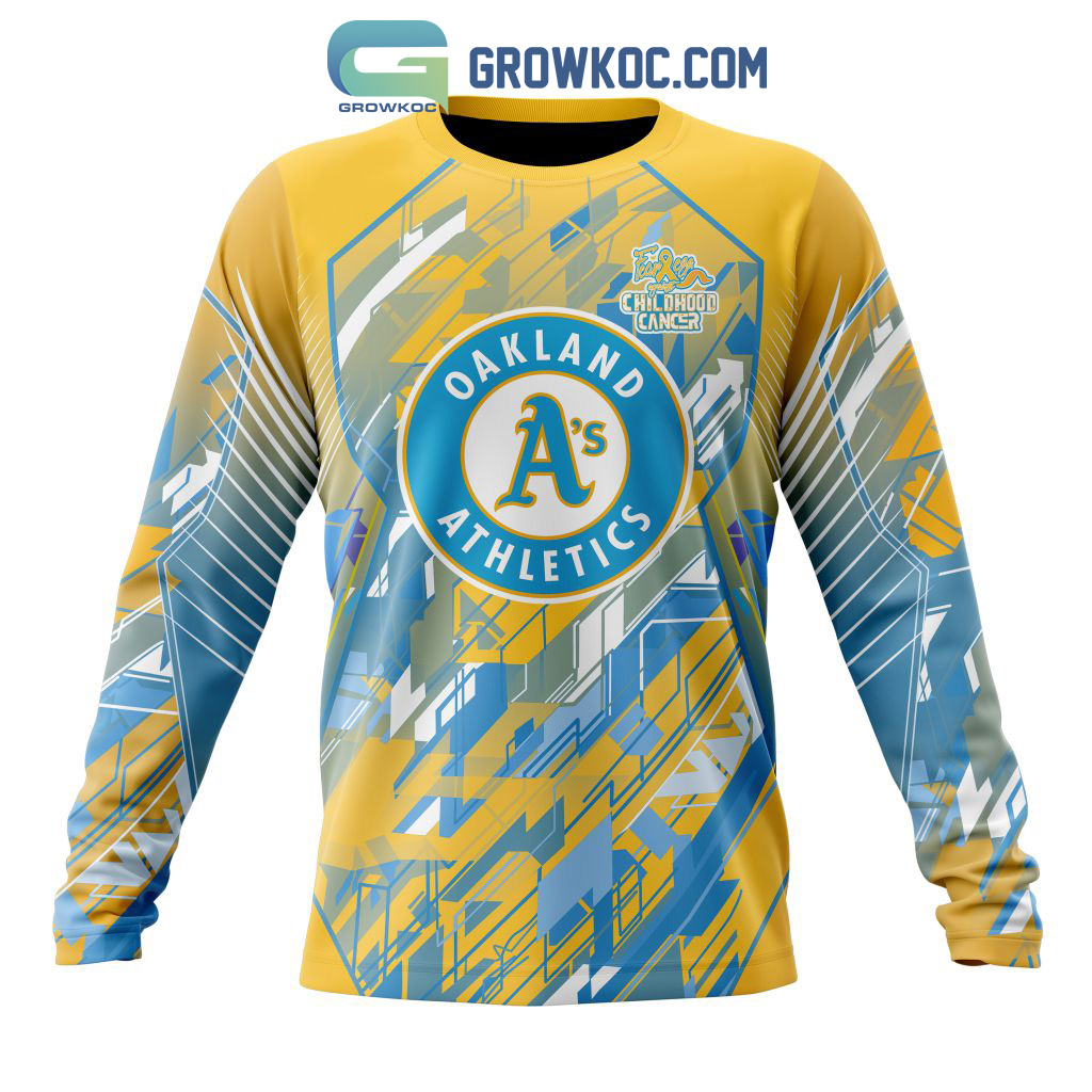 Oakland Athletics MLB Fearless Against Childhood Cancers Hoodie T Shirt -  Growkoc