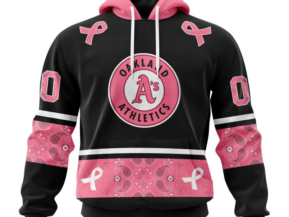 Oakland Athletics MLB In Classic Style With Paisley In October We Wear Pink  Breast Cancer Hoodie T Shirt - Growkoc