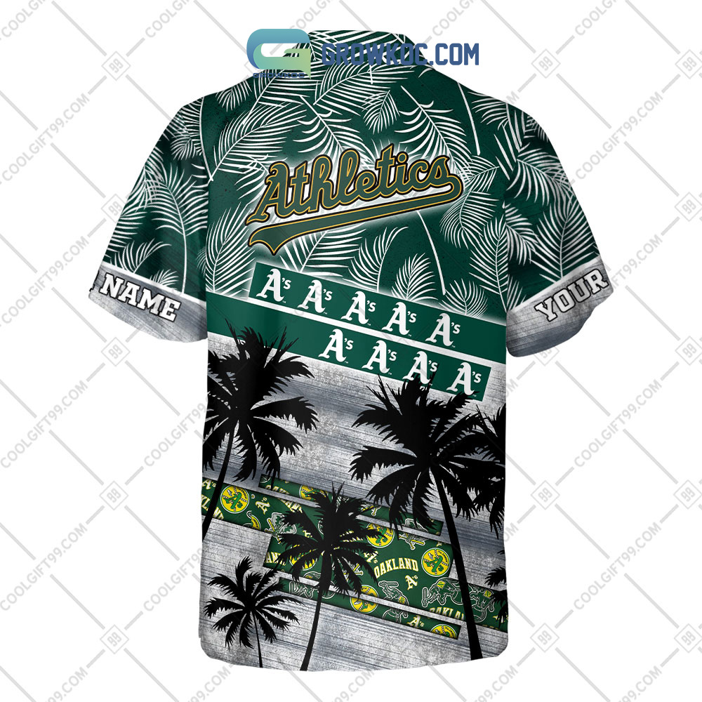Oakland Athletics MLB Personalized Palm Tree Hawaiian Shirt - Growkoc