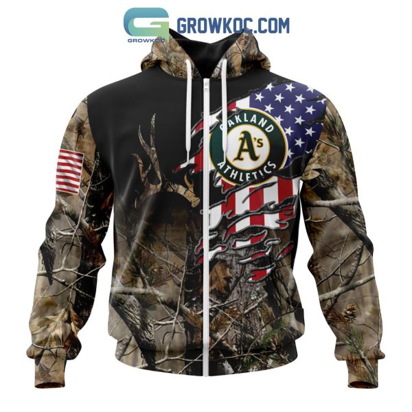 Oakland Athletics MLB Special Camo Realtree Hunting Hoodie T Shirt