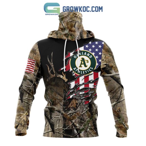 Oakland Athletics MLB Special Camo Realtree Hunting Hoodie T Shirt