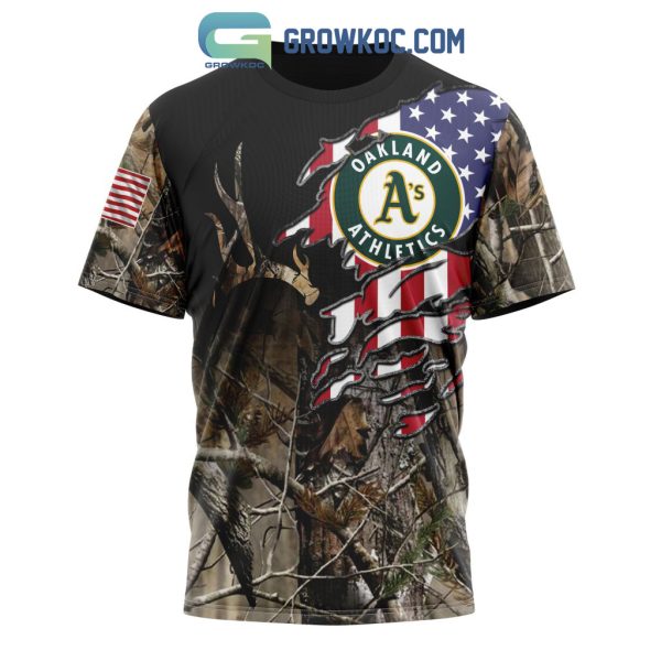 Oakland Athletics MLB Special Camo Realtree Hunting Hoodie T Shirt