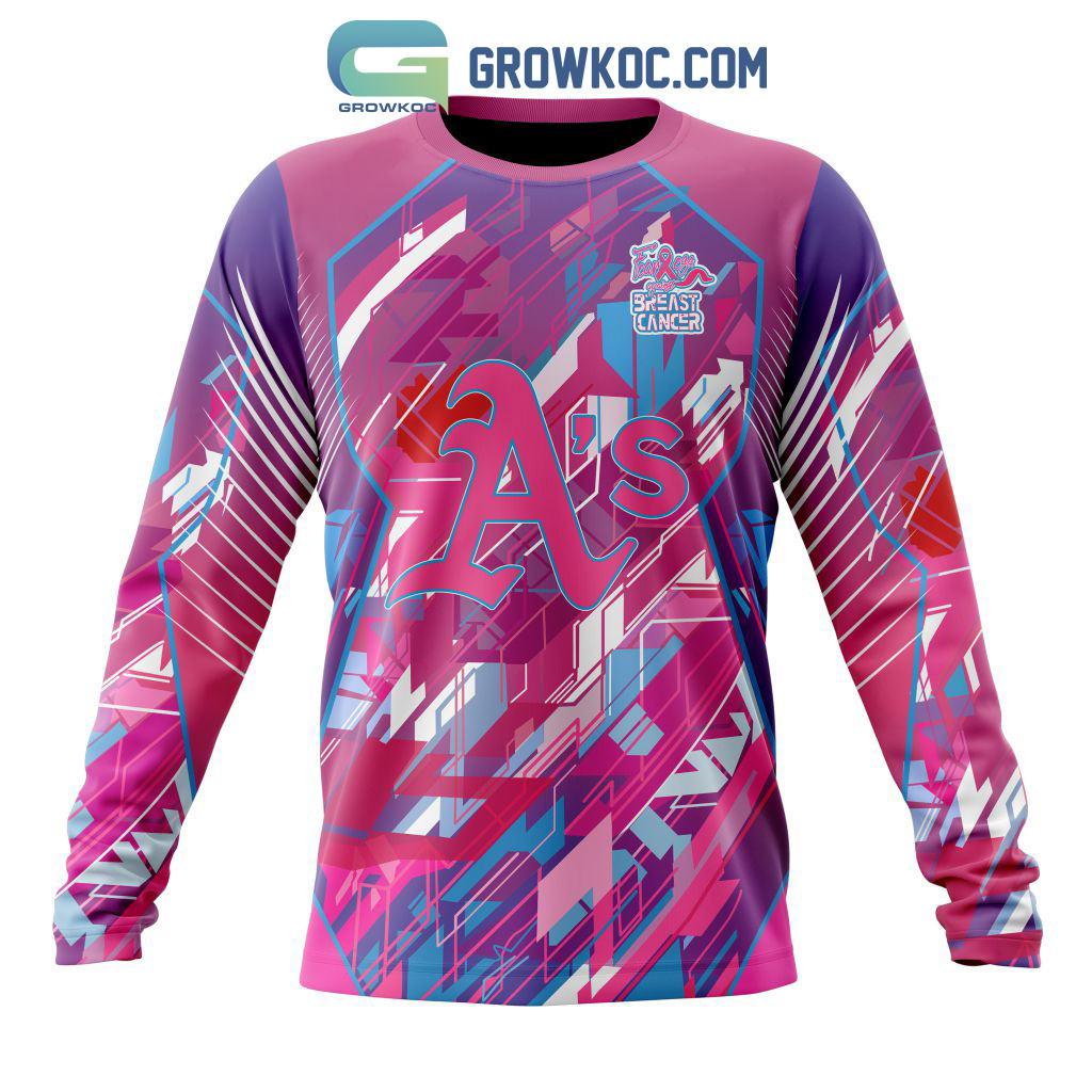 Oakland Athletics Mix Grateful Dead Mlb Special Design I Pink I Can!  Fearless Against Breast Cancer - Growkoc