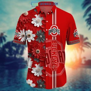 Ohio State Buckeyes NCAA Flower Hawaiian Shirt