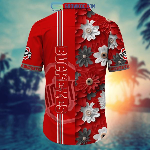 Ohio State Buckeyes NCAA Flower Hawaiian Shirt