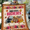 Oklahoma Sooners NCAA Football Welcome Fall Pumpkin Halloween Fleece Blanket Quilt