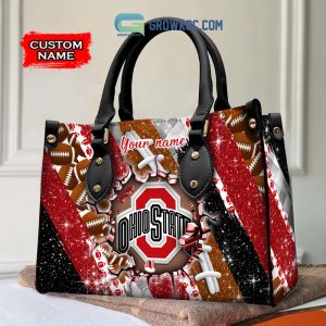 Ohio State Buckeyes Personalized Diamond Design Women Handbags and Woman Purse Wallet