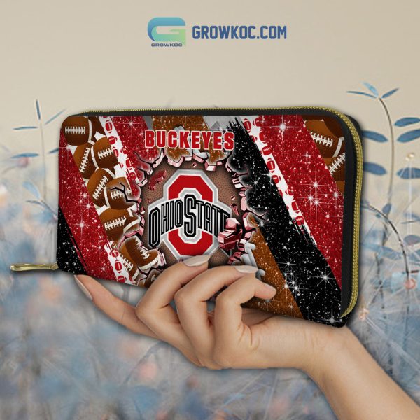 Ohio State Buckeyes Personalized Diamond Design Women Handbags and Woman Purse Wallet