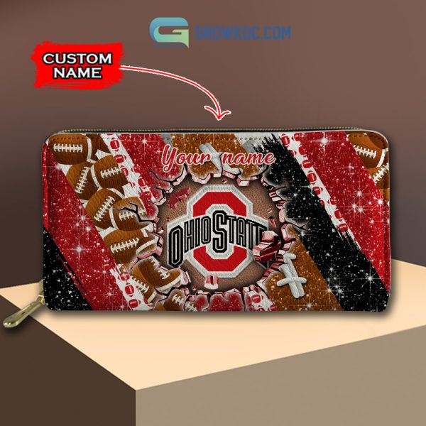 Ohio State Buckeyes Personalized Diamond Design Women Handbags and Woman Purse Wallet