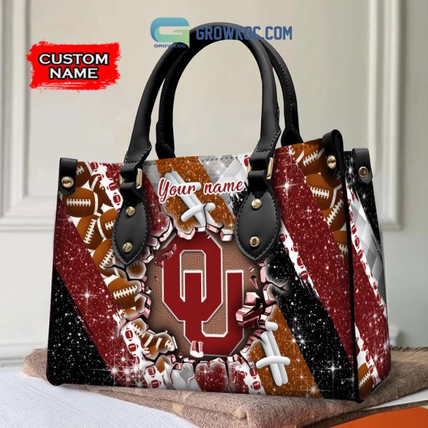 Oklahoma Sooners Personalized Diamond Design Women Handbags and Woman Purse Wallet