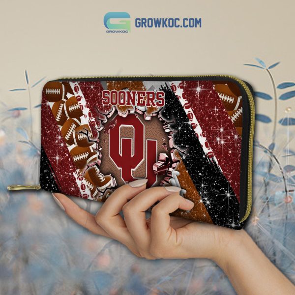 Oklahoma Sooners Personalized Diamond Design Women Handbags and Woman Purse Wallet