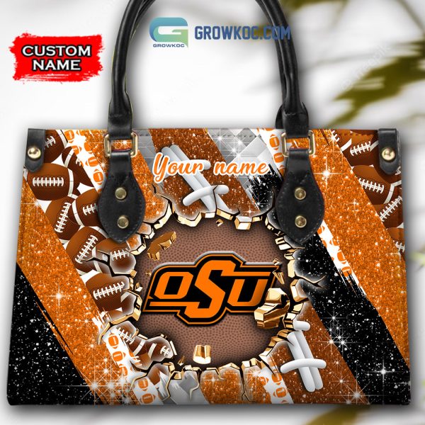 Oklahoma State Cowboys Personalized Diamond Design Women Handbags and Woman Purse Wallet