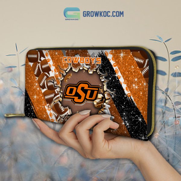 Oklahoma State Cowboys Personalized Diamond Design Women Handbags and Woman Purse Wallet