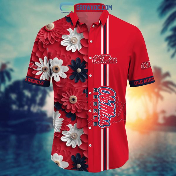 Ole Miss Rebels NCAA Flower Hawaiian Shirt
