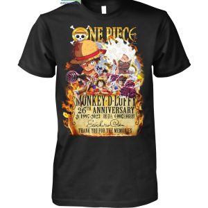 One Piece Monkey D Luffy 26th Anniversary 1997 2023 Memories T Shirt