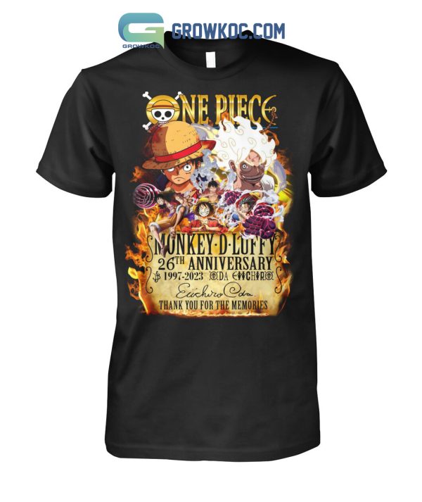 One Piece Monkey D Luffy 26th Anniversary 1997 2023 Memories T Shirt