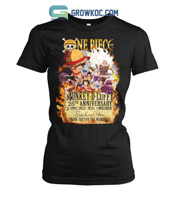 One Piece Monkey D Luffy 26th Anniversary 1997 2023 Memories T Shirt