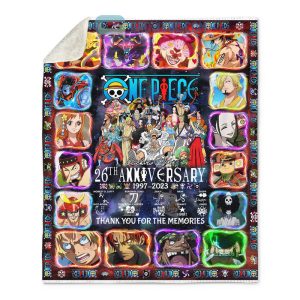 One Piece Thank You For The Memories 26 Years 2023 Fleece Blanket Quilt