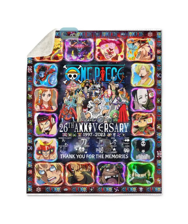 One Piece Thank You For The Memories 26 Years 2023 Fleece Blanket Quilt