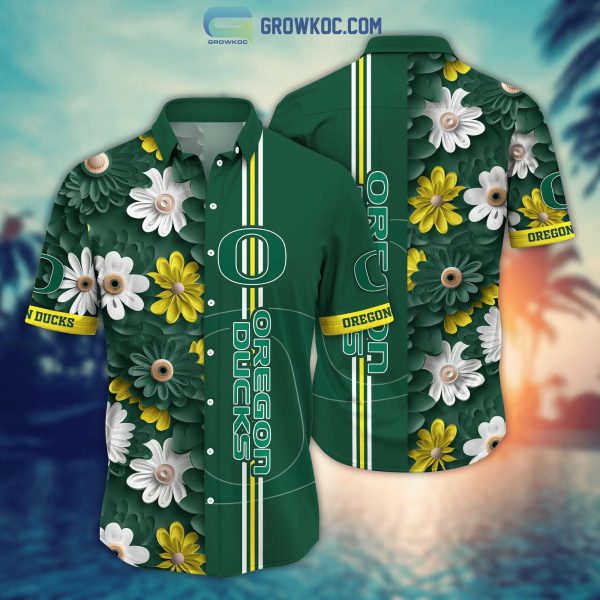 Oregon Ducks NCAA Flower Hawaiian Shirt