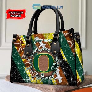 Oregon Ducks Personalized Diamond Design Women Handbags and Woman Purse Wallet